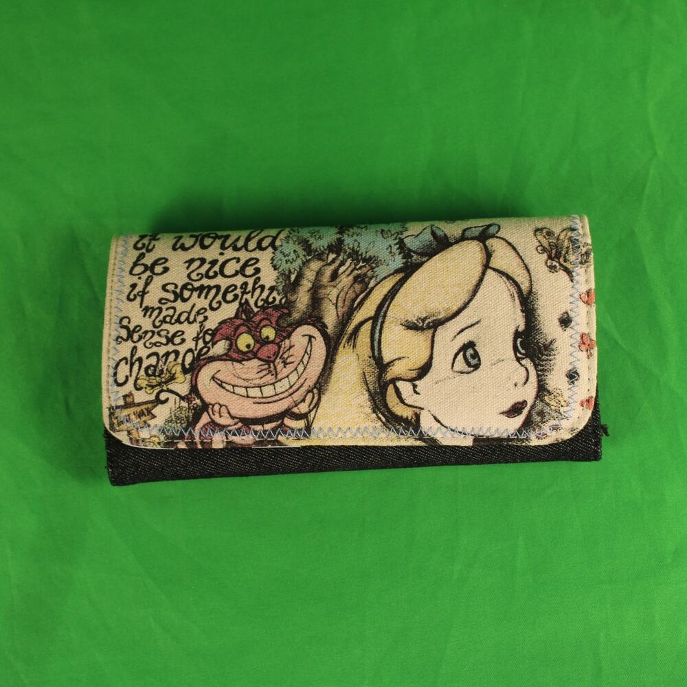 Loungefly Alice in Wonderland Canvas Tote & Wallet – OG Heart Logo 2010 NWT/NWOT - Picture 3 of 16